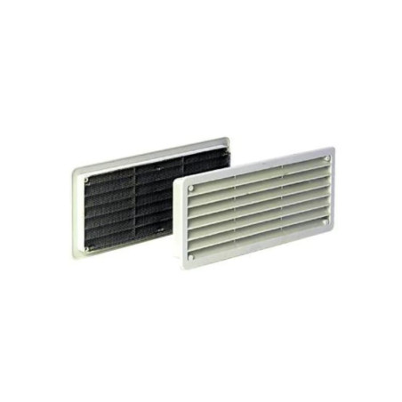 Grille d'aération double avec moustiquaire de 150 cm²