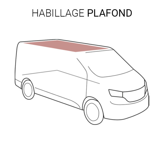 Habillage ciel de toit pour Volkswagen Transporter T6 - de 2015 à 2019