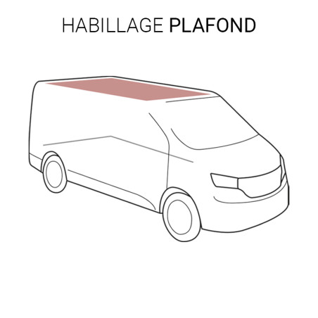 Habillage ciel de toit pour Volkswagen Transporter T6 - de 2015 à 2019