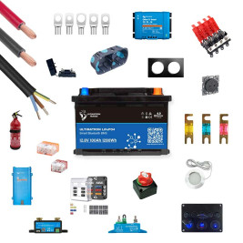 kit électrique basic avec appareils de marque victron energy pour fourgon aménagé proposé par Heode.fr