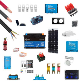 kit électrique basic + solaire avec appareils de marque victron energy pour fourgon aménagé proposé par Heode.fr