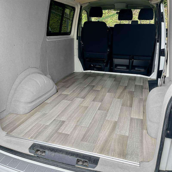 revêtement de sol effet parquet gris pour plancher bois renault trafic 3