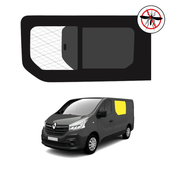 Fenêtre Coulissante Avant Gauche avec moustiquaire intégrée pour Renault Trafic 3 - Depuis 2014