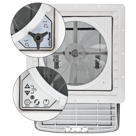 ventilation et panneau de commande  maxxfan