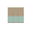 TRIO 6 - Placard de rangement avec 6 portes et 3 tiroirs - LONGBOARD