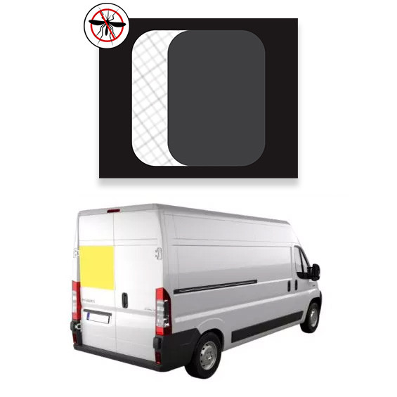 fenêtre coulissante porte battante arrière gauche avec moustiquaire intégrée Ducato, Boxer, Jumper depuis 2007