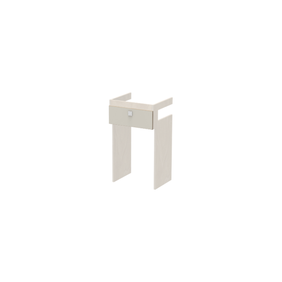 LONGBOARD - Façade de porte pour caisson réfrigérateur 1/4 - P7 - Blanc crème vue meuble