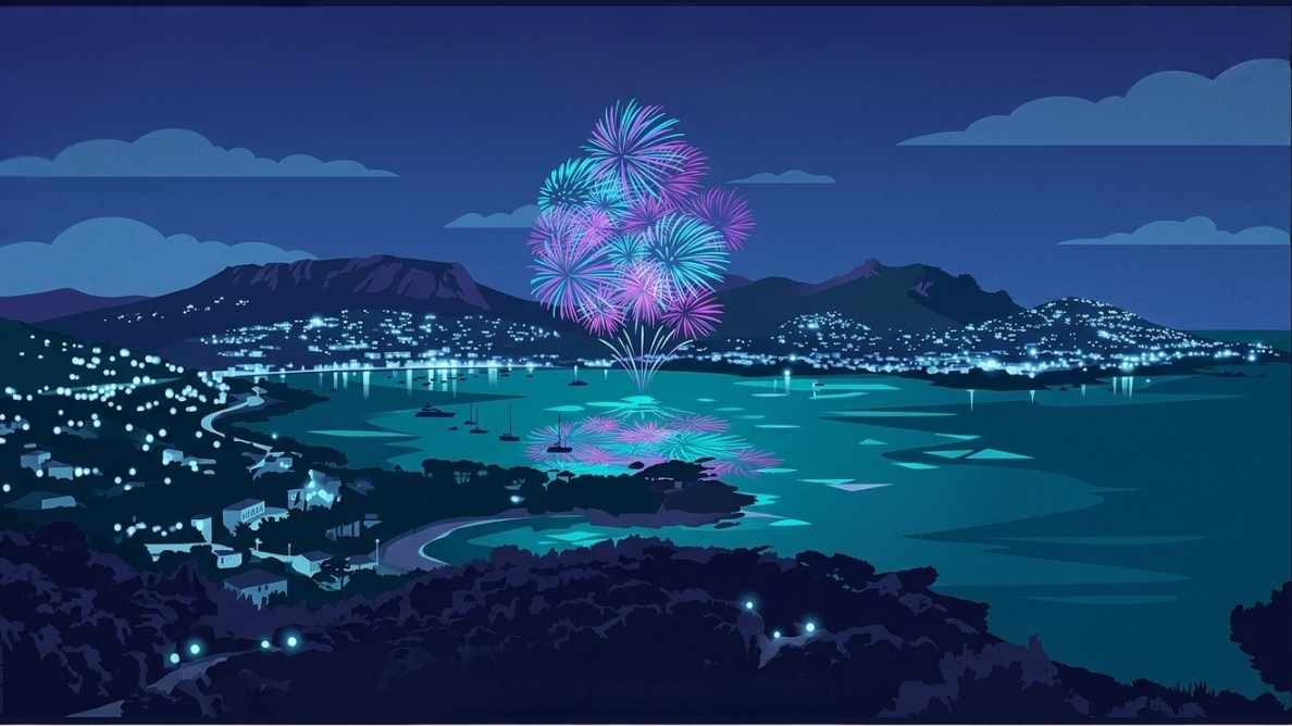 Feux d'artifice du 14 juillet sur la Côte d'Azur