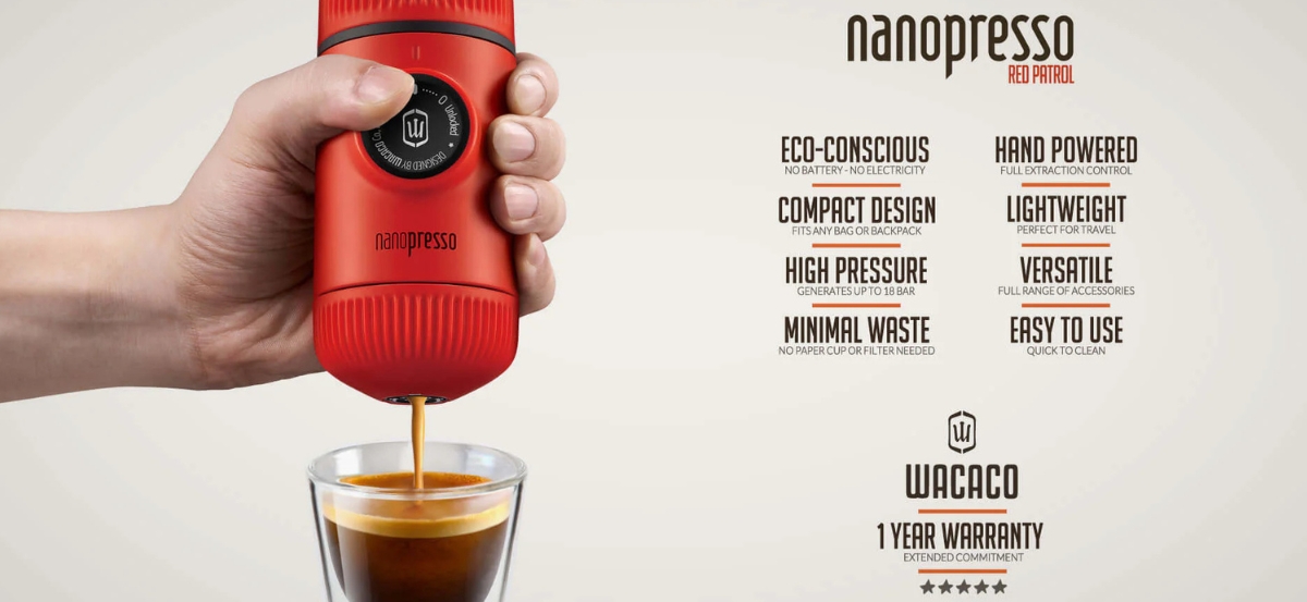 Schaubild der Hauptvorteile der manuellen Kaffeemaschine
