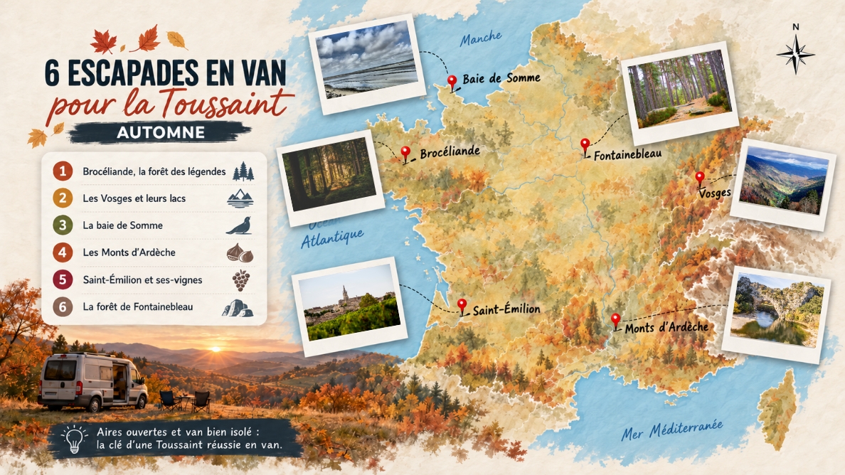 Où partir en van pour le week-end de la Toussaint ?