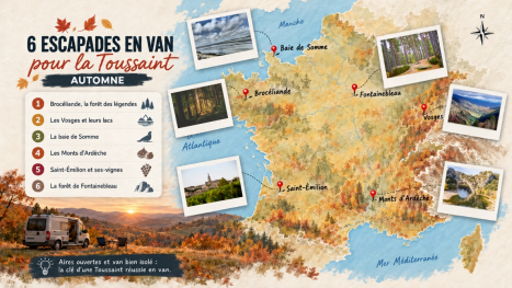 Où partir en van pour le week-end de la Toussaint ?